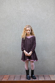שמלה לילדה דגם שמפיין/ סריג
