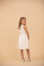 שמלה לילדה ולרי פליסה לבן